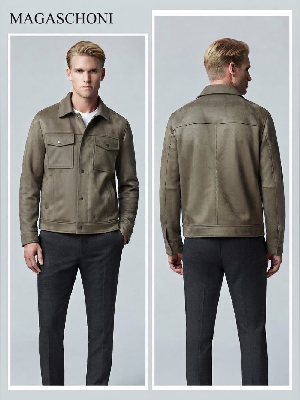 NWT‎ MAGASCHONI FAUX SUEDE JACKET